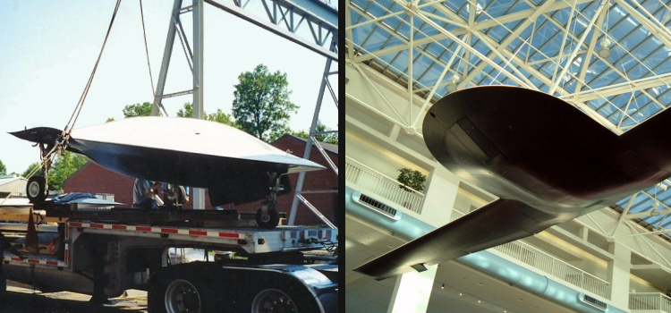 Lockhed Boeing DarkStar Tier III Minus RQ-3A UAV unmanned aerial vehicle stealthy DARPA USAF in museum