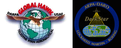 Teledyne Ryan Tier II Plus RQ-4 Global Hawk UAV logo patch Boeing Lockheed Martin Tier III Minus RQ-3A DarkStar