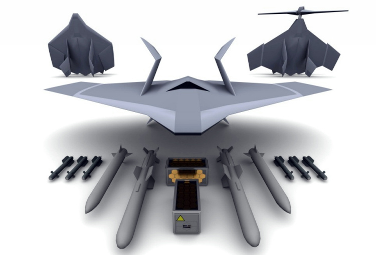 Novel Air Concepts Vision UAV UCAV Royal Air Force Navy RAF RN unmanned combat air vehicle program proposal experimental prototype VTOL stealth urban canyon frigate