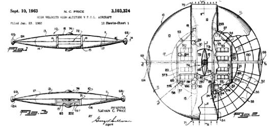 Lockheed high speed high altitude VTOL flying saucer disc aircraft
Nathan Price propulsion