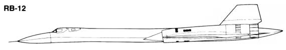 Lockheed RB-12 Blackbird bomber