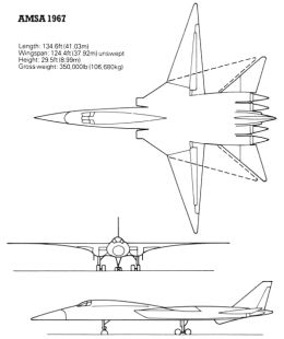 Rockwell B-1 AMSA bomber study 1967 North American