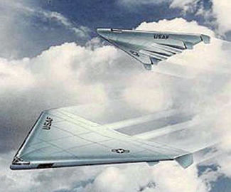 Rockwell flying wing stealthy bomber study
