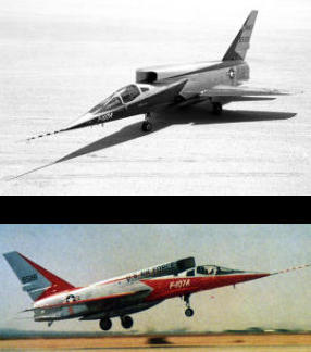 NA North American F-100B F-107A Ultra Sabre
experimental fighter prototype