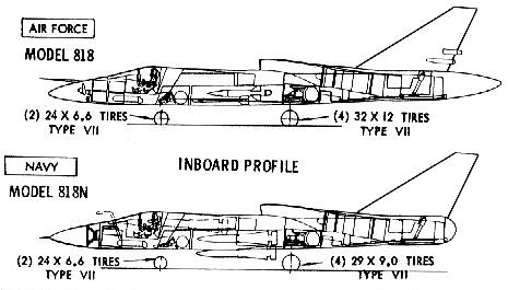 Boeing TFX model 818 dual role fighter bomber USAF US Navy