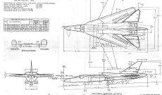 Boeing TFX model 818 3 view plan blueprint