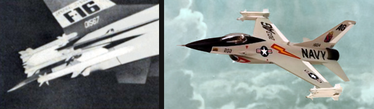 General Dynamics F-16 dual wingtip missile laucher