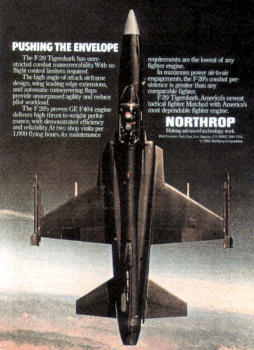 Northrop F-5G F-20 Tigershark fighter