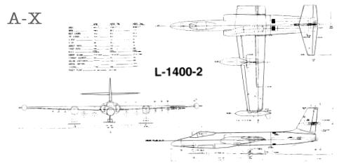 Lockheed L-1400 A-X proposal attack plane
