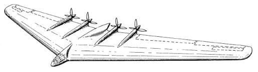 Northrop flying wing NS-9 patent drawing