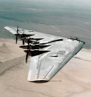 Northrop XB-35 bomber flying wing plane