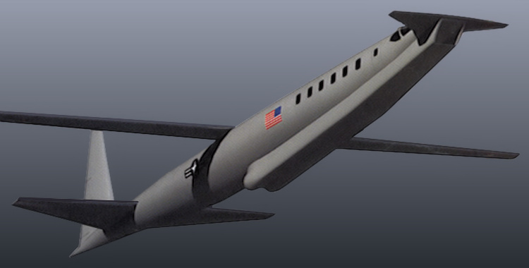 Boeing QSP studies quiet supersonic platform bomber dual role program DARPA stealth stealthy sonic boom supression reduction americký bombardér nadzvukový tresk