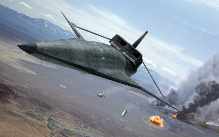 Northrop Grumman QSP studies quiet supersonic platform bomber USAF dual role program DARPA stealth stealthy sonic boom supression reduction americký bombardér nadzvukový tresk