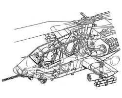 Bell YAH-63 AAH cutaway drawing inside