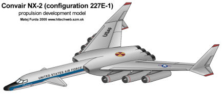 Convair NX-2 nuclear powered bomber development airplane model 54 227E-1 ANP