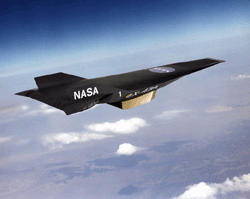 NASA X-43A hypersonic plane glider vehicle