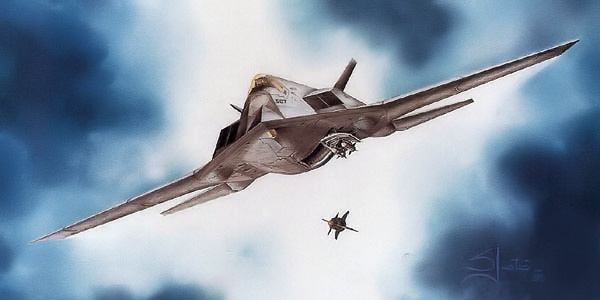 Lockheed A/F-117X stealth aircraft Sea Hawk proposal U. S. Navy secret Skunk Works 3 view