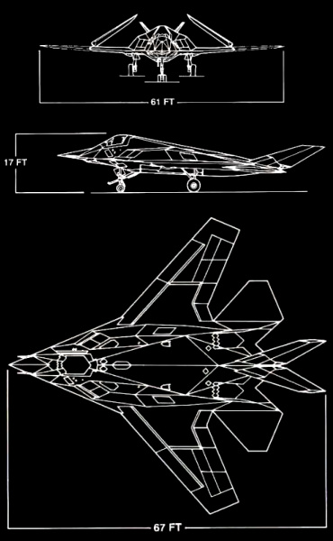Lockheed A/F-117X stealth aircraft Sea Hawk proposal U. S. Navy secret Skunk Works 3 view