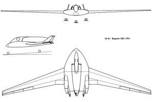Myasischev M-67 BVS-LK airborne surveillance plane aircraft stealth stealthy