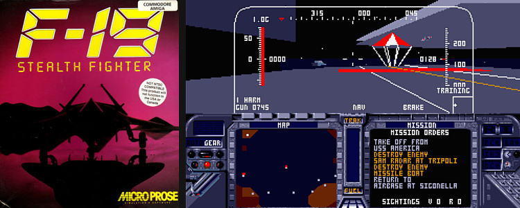 F-19 Stealth Fighter computer game MicroProse DOS Amiga Atari fake fiction