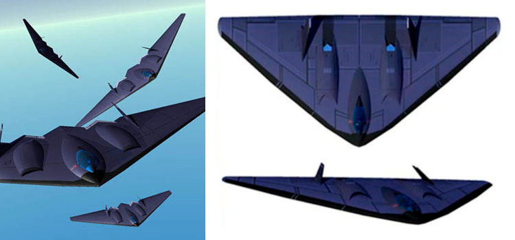 TR-3A TR-3B Black Manta secret stealth plane USAF classified flying triangle fiction fake fantasy