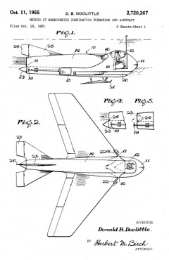 Donald B. Doolittle flying submarine submersible aircraft plane patent