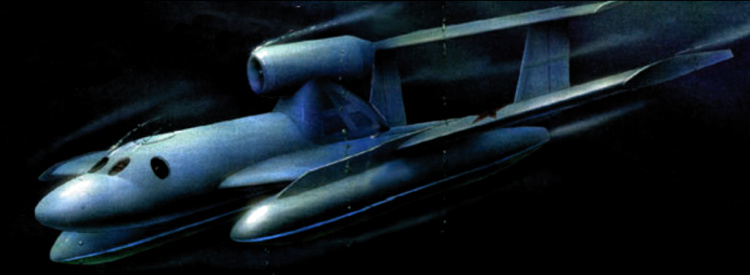 Russian study of the flying submarine submersible fighter