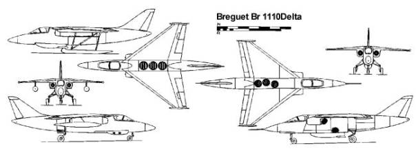 Breguet Br 1110 Delta VTOL attack aircraft experimental