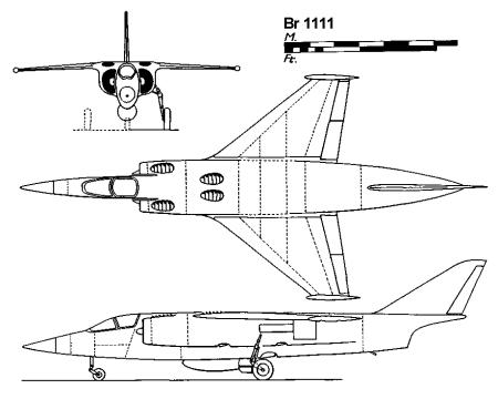 Breguet Br 1111 Delta V/STOL STOL VTOL supersonic fighter aircraft