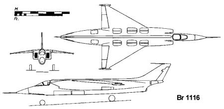 Breguet Br 1116 Delta VTOL NATO NBMR.3 fighter plane aircraft