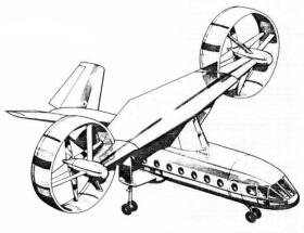 Nord Rotocade medium VTOL transport proposal model