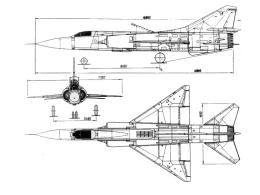 MiG-23PD MiG-23-01 experimental 3 view