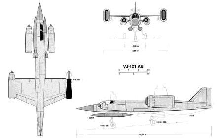 Heinkel He-231 VJ-101A6 VTOL V/STOL project plane aircraft fighter