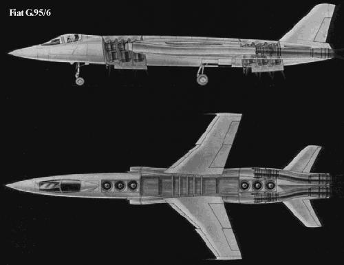 Fiat G.95/6 G-95/6 G95/6 VTOL aircraft fighter nuclear NBMR.3