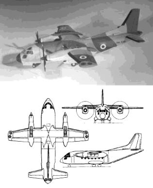 Alenia G.222 Fiat V/STOL VTOL transport aircraft plane NBMR.4