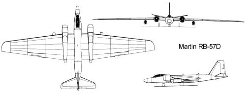Martin RB-57F high altitude spy reconnaissance plane aircraft