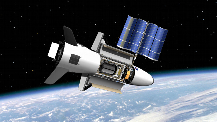 Boeing NASA X-37 ATV in space advanced technology vehicle experimental prototype CGI