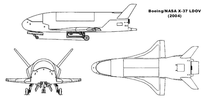 Boeing NASA X-37 LDOV long duration orbital vehicle reusable shuttle configuration experimental X-plane