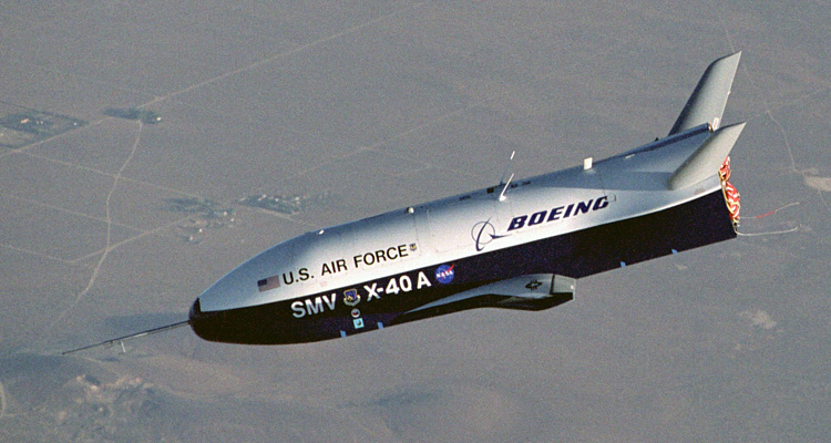 X-40A SMV unpovered experimental prototype Boeing NASA flight tests X-plane