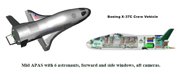boeing X-37C manned crew vehicle modification derivate proposal ISS spaceplane