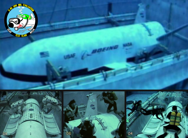 Boeing SMV mockup Neutral Buoyancy Laboratory 1999 evaluation team USAF NASA X-40B