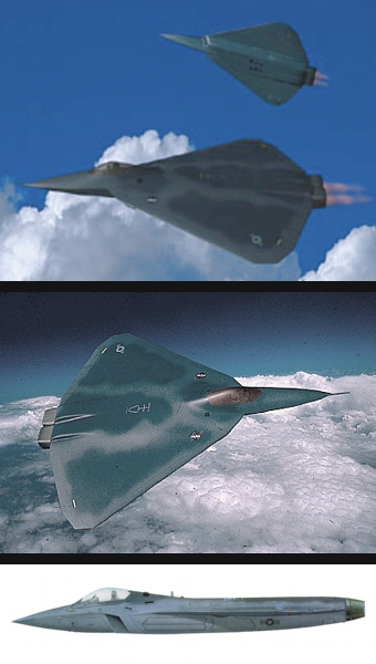 Lockheed Martin X-44 MANTA multi axis no tail aircraft X-plane fighter proposal