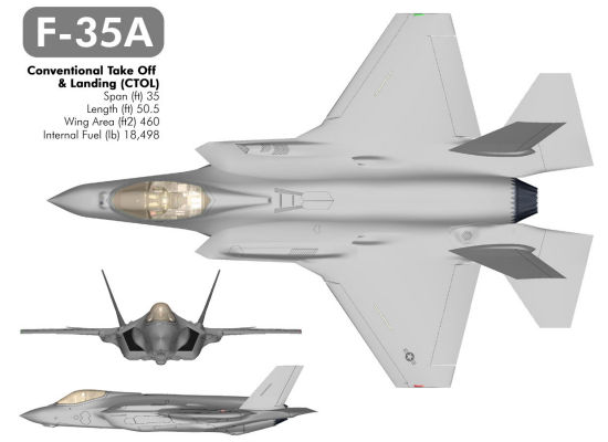 Lockheed F-35A CTOL JSF joint strike fighter model 240-2 USAF